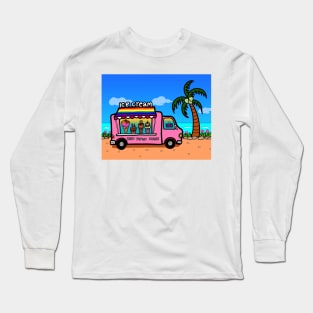 Gay pride street food truck ice cream outdoor beach summer Long Sleeve T-Shirt